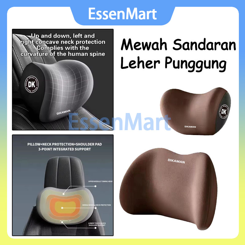 Sandaran Leher Mobil Bantal Penyangga Leher Dan Punggung Bahan Memory Foam / Mewah Sandaran Leher Pu