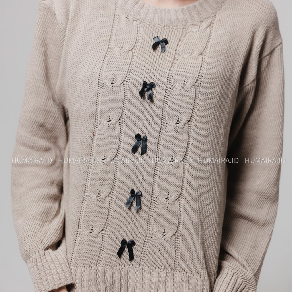 Baju Wanita Korean Style Ai Motif Cable Sweater Rajut Wanita Crop Baju Rajut Atasan Wanita Korean St