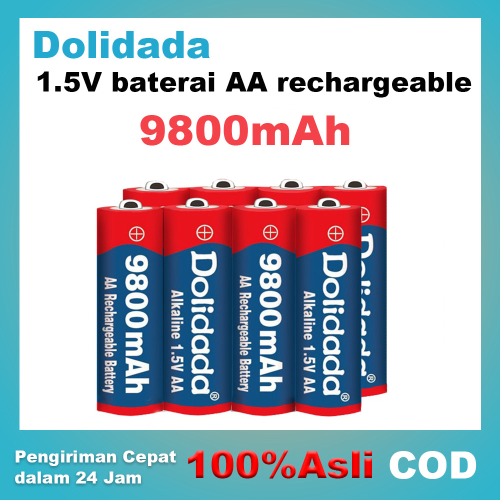 9800mAh 1.5V aa Baterai aa rechargeable Baterai Isi Ulang Baterai Kamera Mainan 1.5V Jam baterai cas