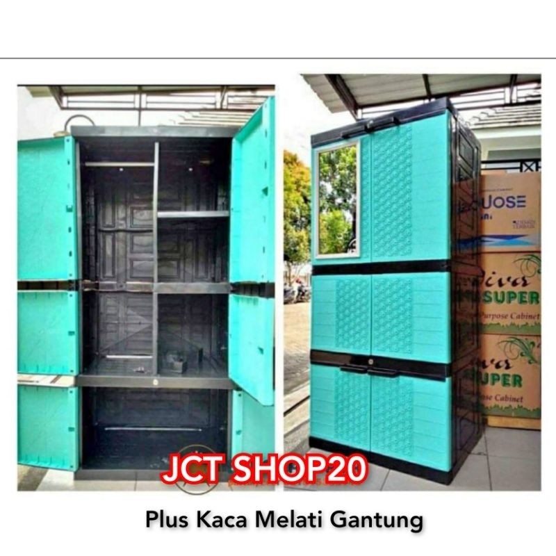 LEMARI PLASTIK PLUS KACA AQUOSE JUMBO