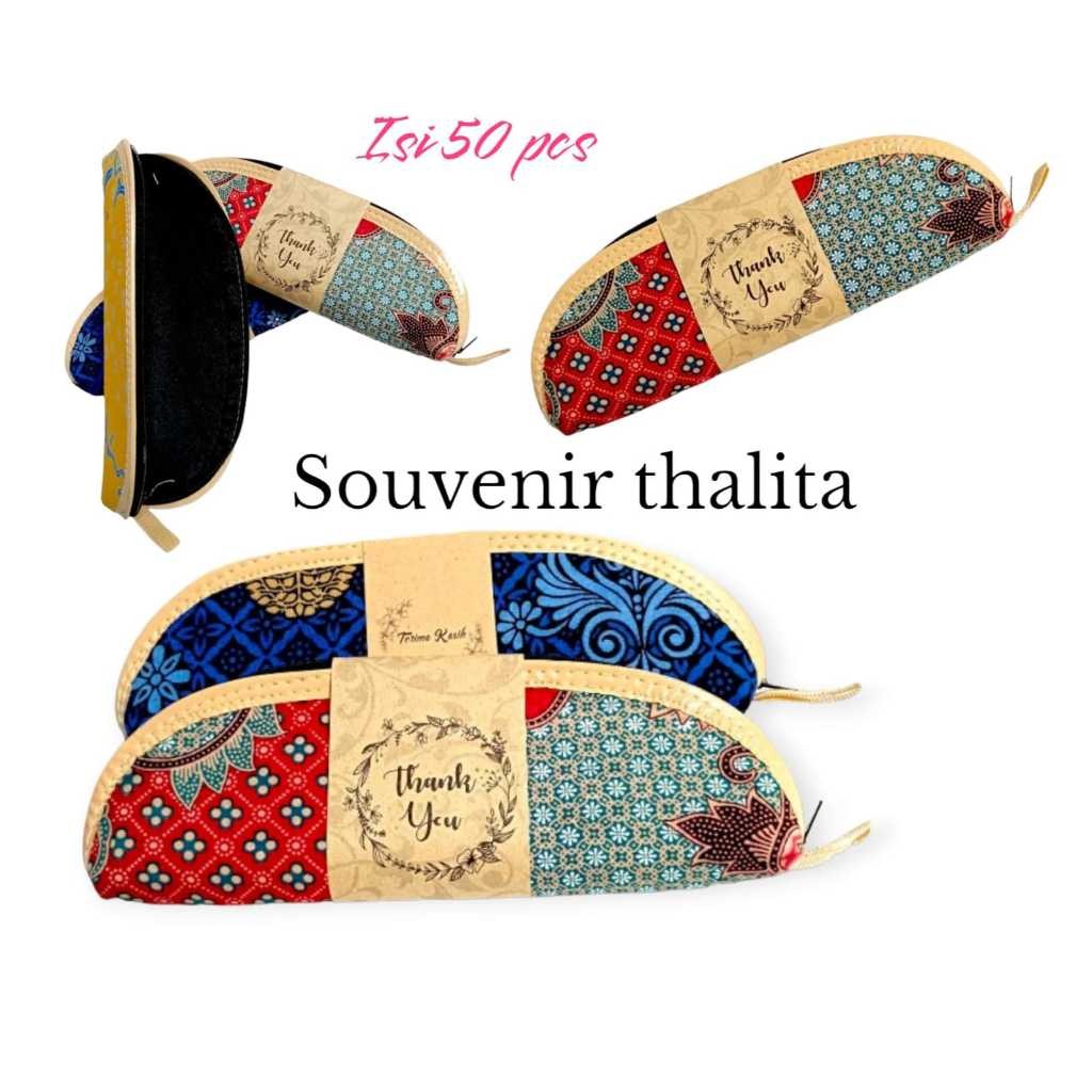 ISI 50 PCS SOUVENIR DOMPET BATIK  GEPENG BESAR