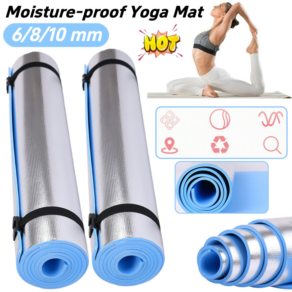 6/8/10mm Waterproof Yoga Mat Non Slip Exercise Mat Thick Solid Color Fitness Mat Yoga Workout Mat Mu