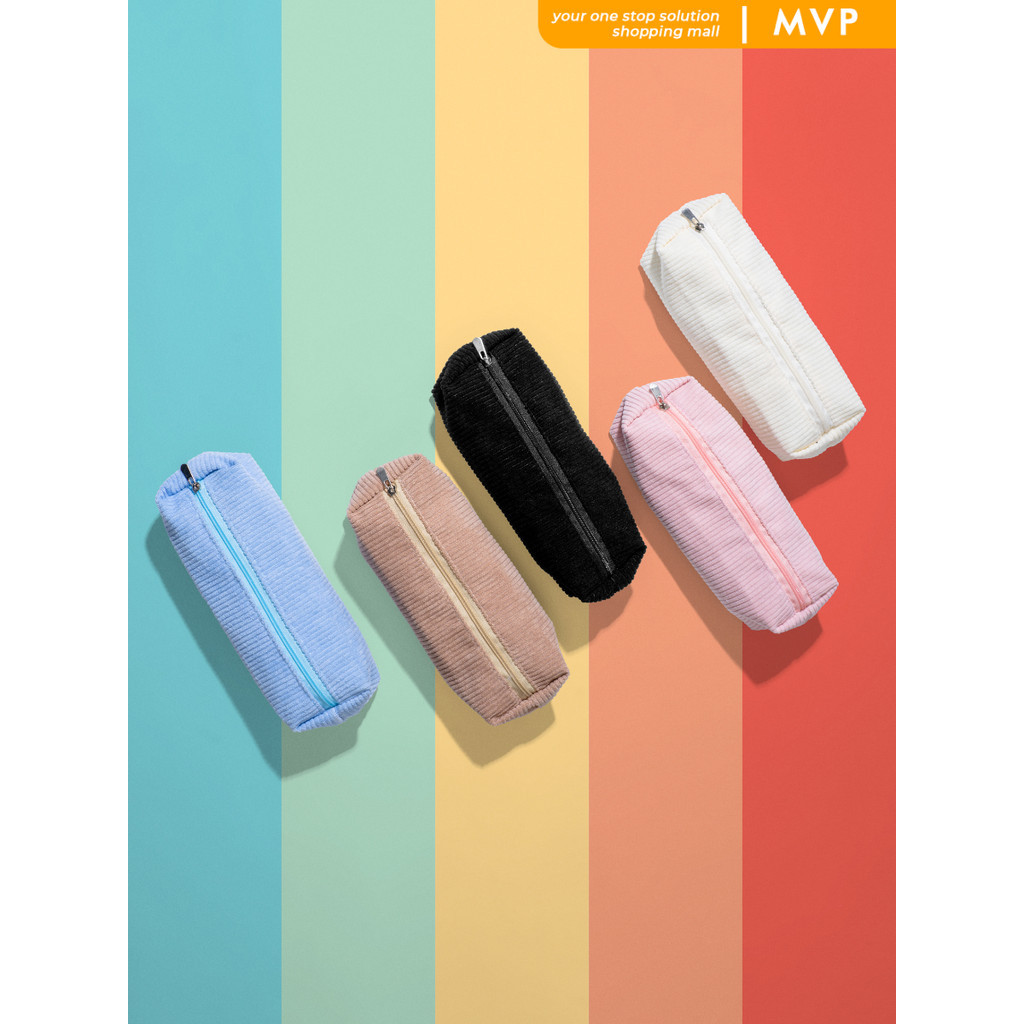 

MVP Tempat Pensil Anak Kotak Pensil Corduroy Dompet Pocket Pouch Kosmetik Travel