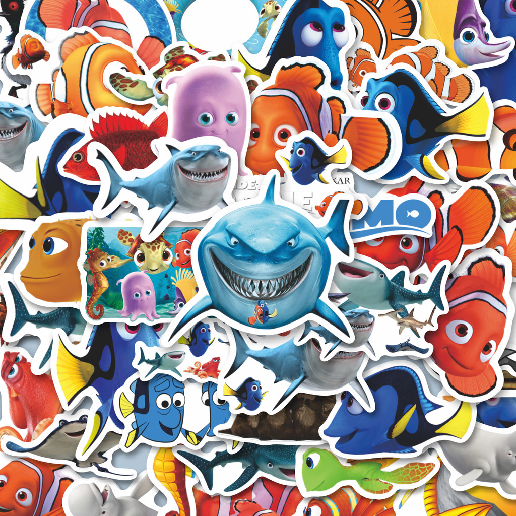 

100PCS Lucu Sticker Kartun Nemo Sticker Stiker Aesthetic Stiker Anti Air Stikers Berperekat Waterproof sticker decal buat Motor Helm Buku Journal Koper Casing HP Laptop Botol Minum Hadiah anak