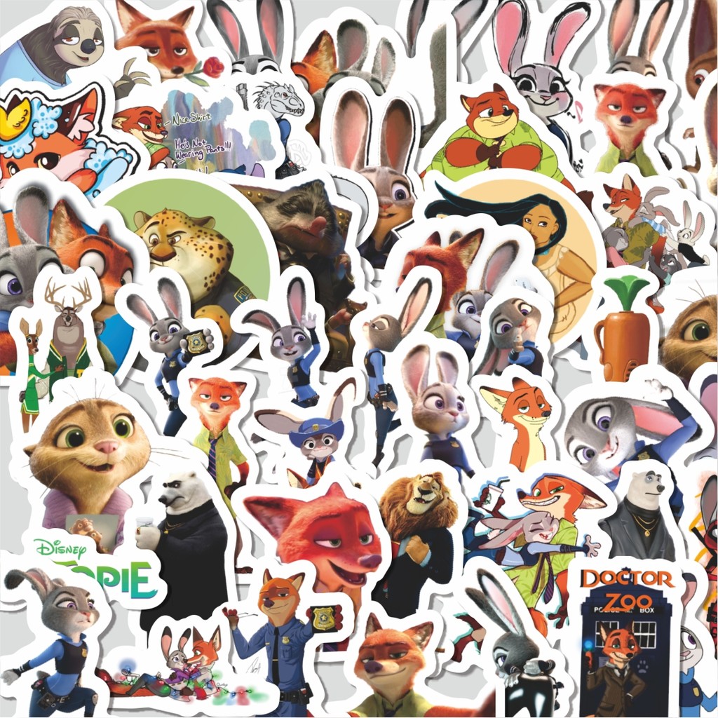 

Stiker Cutting Pack Sticker Kartun Zootopia Sticker Isi 100Pcs Series Aesthetic Lucu Keren Untuk Koper Bahan Vynil