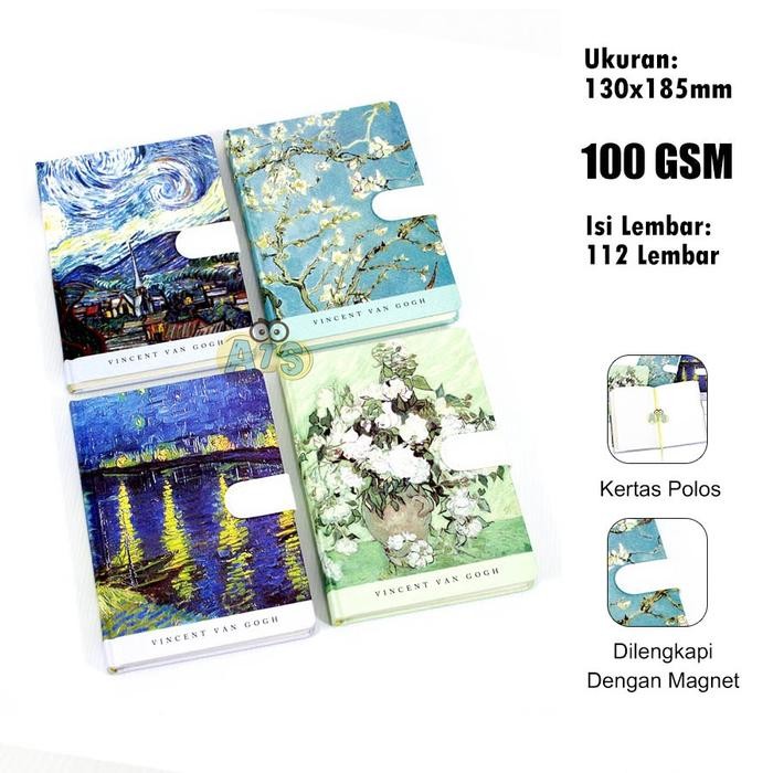 

AHHA Diary Hardcover Lenwa Vangogh - Buku Diary Vangogh