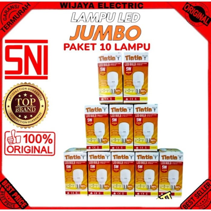 Paket 10 pcs Lampu Led TinTin 5 Watt lampu tintin 5 watt