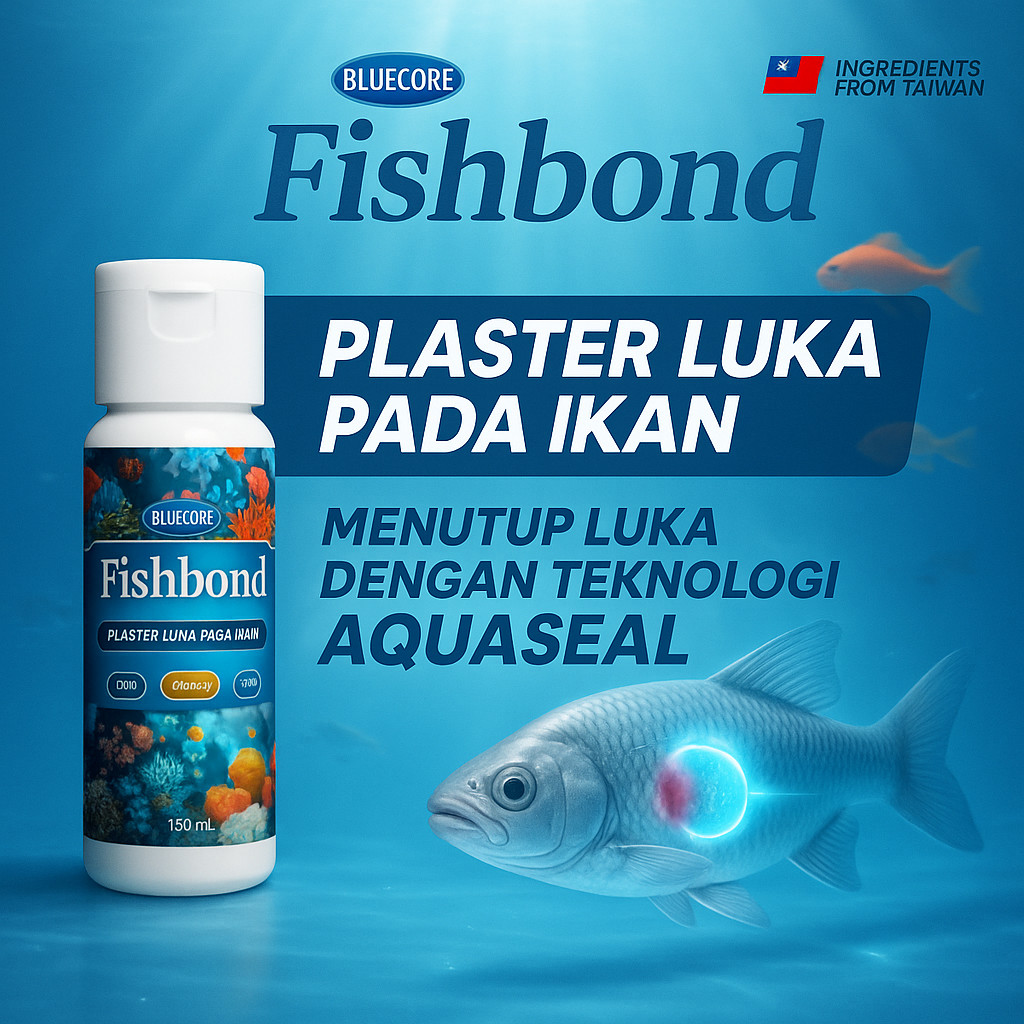 Fishbond - Obat & Plester Ikan untuk Luka, Jamur, dan Infeksi Kulit Ikan Hias & Kolam