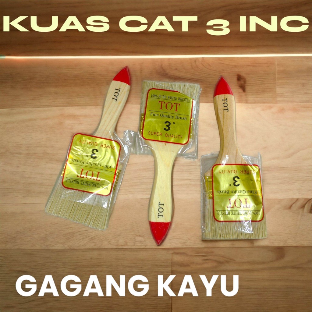 

KUAS CAT GAGANG KAYU MURAH 3INC