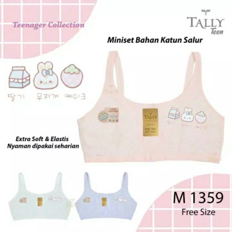 MINISET KATUN TALLY 1359 MINISET Anak Perempuan Remaja Double Lapisan TALLY KATUN KOREAN BUNNY