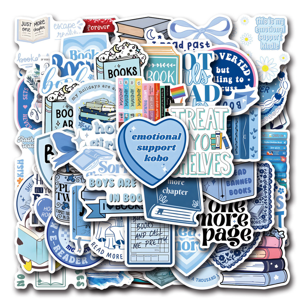 

10/27/54pcs Book Reading Bookish Graffiti Stickers for DIY Readers Adults Waterproof Scrapbooking Phone Laptop Water Bottle