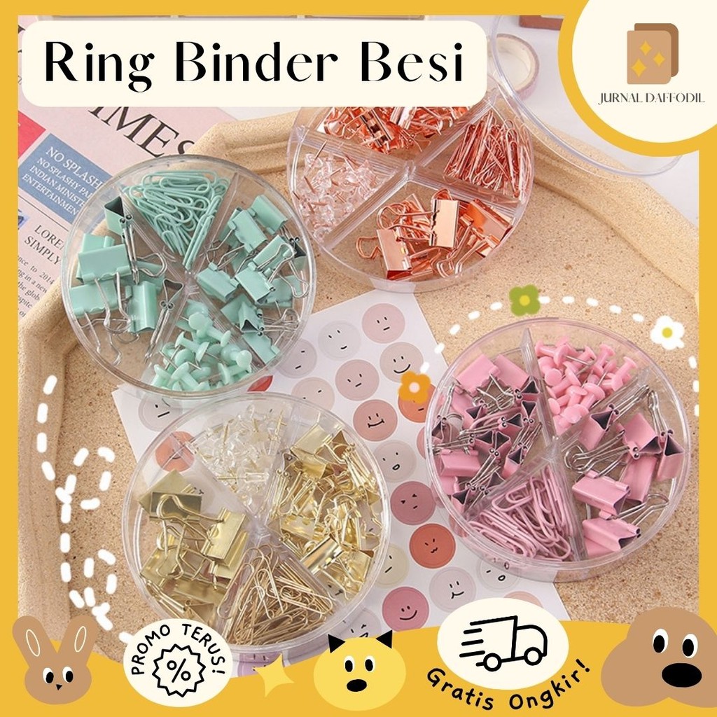 

Jurnal Daffodil - Paper Clip Set Klip Multifungsi Klip Kantor Set Klip Binder Klip Penjepit Kertas Klip Bewarna