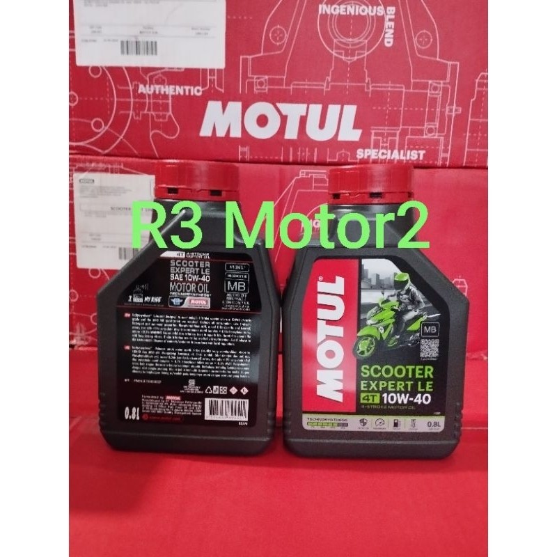 OLI MOTUL SCOOTER EXPERT LE 4T 10W-40 0.8L UNTUK ALL MATIC MIO,VARIO,BEAT,PCX,VARIO 125,VARIO 150,VA