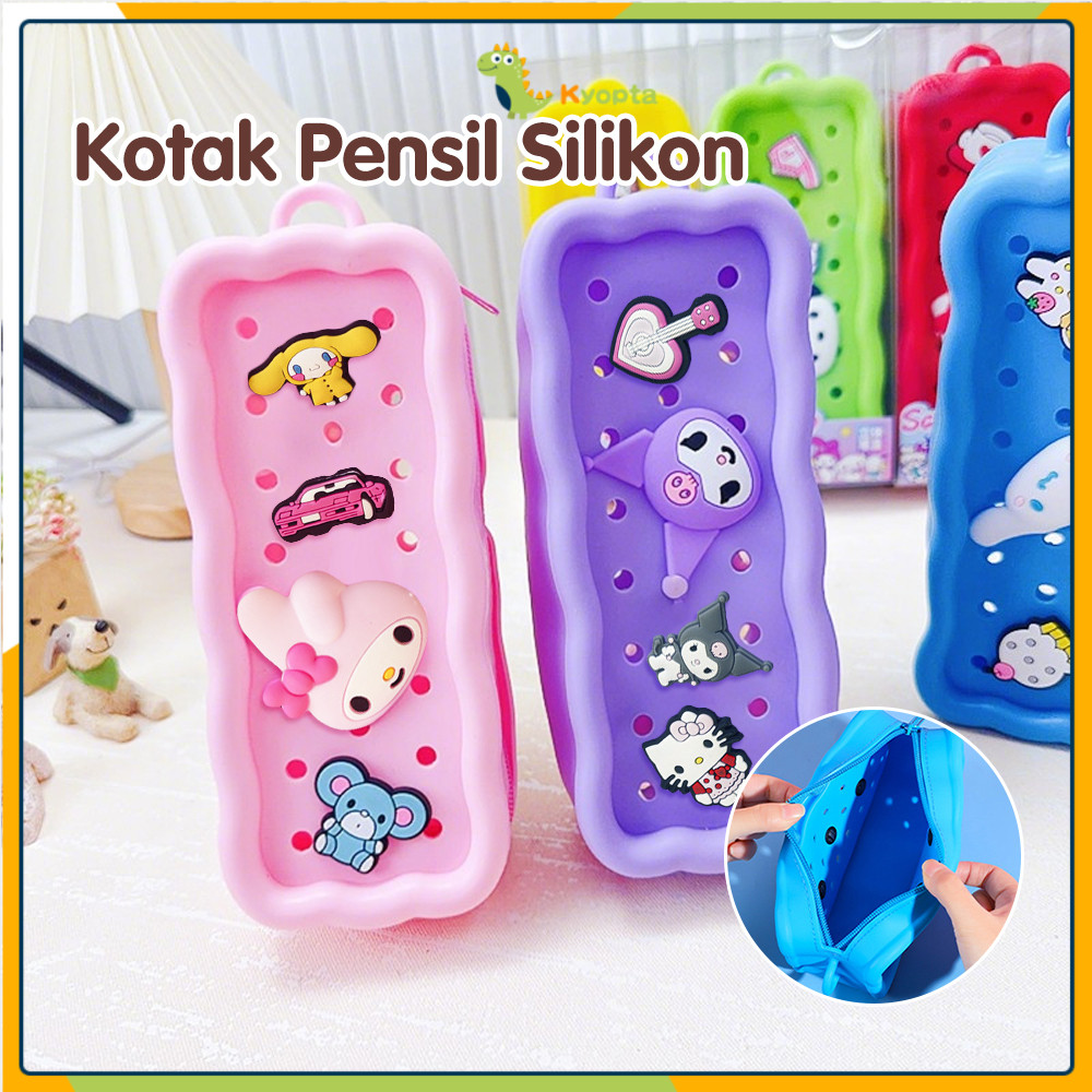 

​​Kyopta​​ Kotak Pensil Anak Perempuan Lakilaki Tempat Pensil Silikon DIY