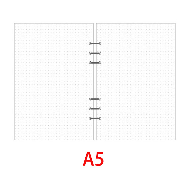 

Classic 6 holes binder notebook inner paper core/refilling inner papers:line,grid,dots,list,daily weekly monthly planner A5 A6
