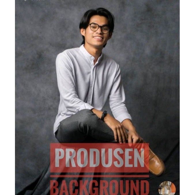 Kain Background Abstrak Abu Studio Foto 3x2,5m CO