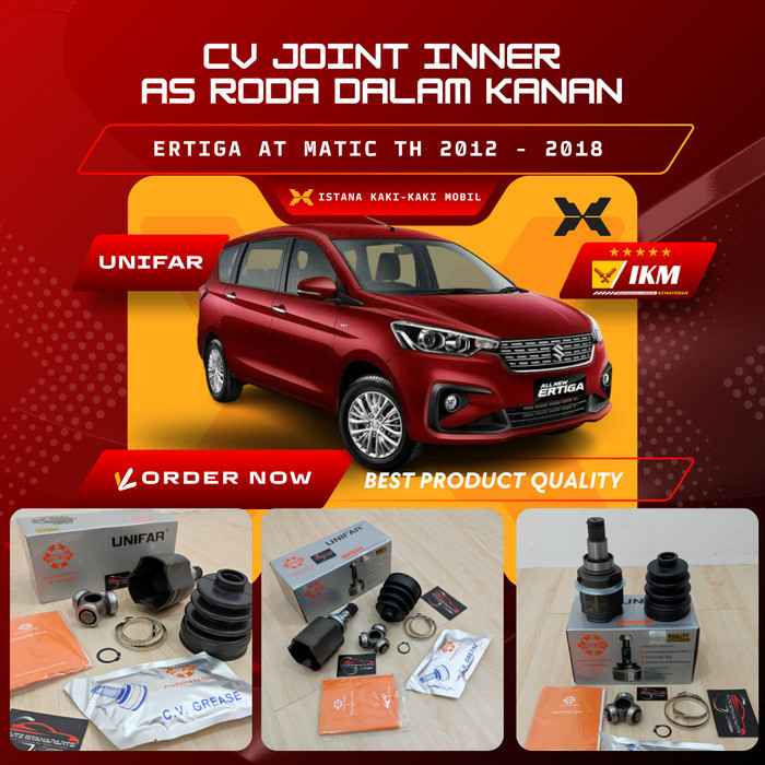CV JOINT INNER / AS RODA DALAM KANAN ERTIGA AT MATIC TH 2012 - 2018 UNIFAR  ORIGINAL 100% - SEBELAH 