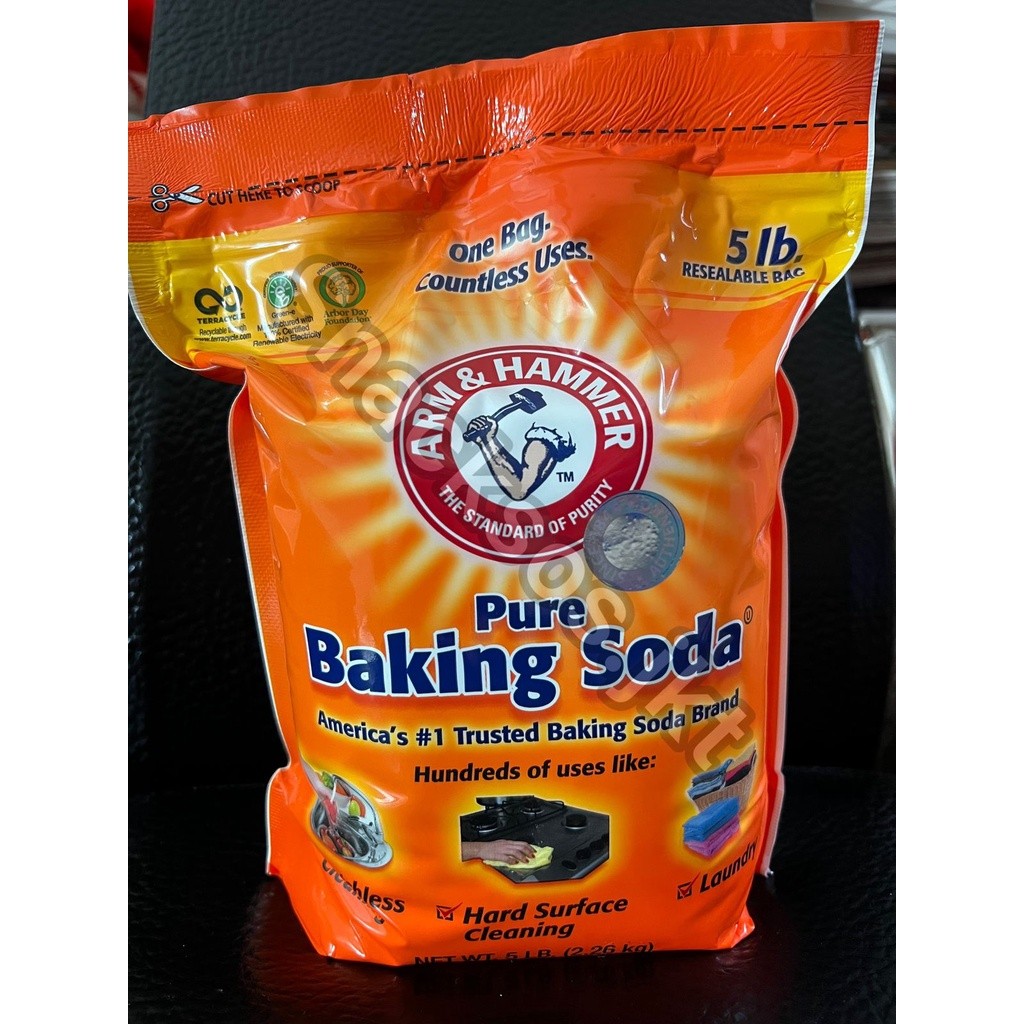 

Baking Soda Asli USA Merk Arm & Hammer Baking Soda 2.267KG 5LB
