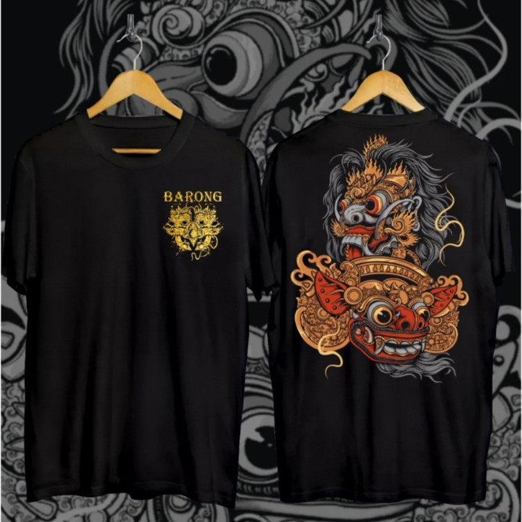 BAJU KAOS BARONG SEKAR TAJI - BARONG CULTURE SERIES - BARONG BALI - KAOS WAYANG JAWA BALI