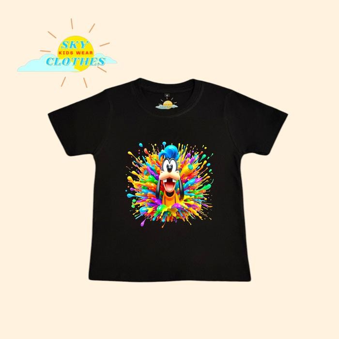 Kaos Anak Goofy Kaos Goofy Tshirt Goofy - 1-2 tahun, Hitam