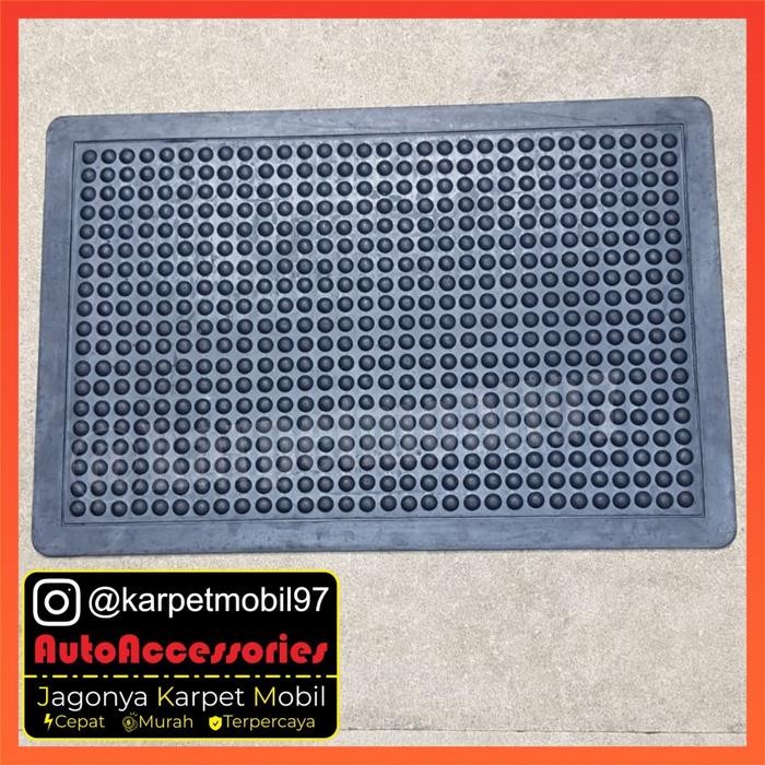 dijual_Keset Kesehatan Kaki Refeksi Keset 90x60 Keset Karet Tebal Anti Slip - hitam