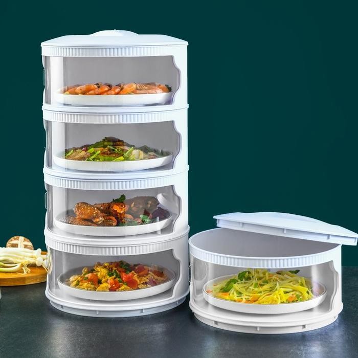 RAK MAKANAN 4 SUSUN - Tudung Saji Susun Food Cover Tahan Panas Box