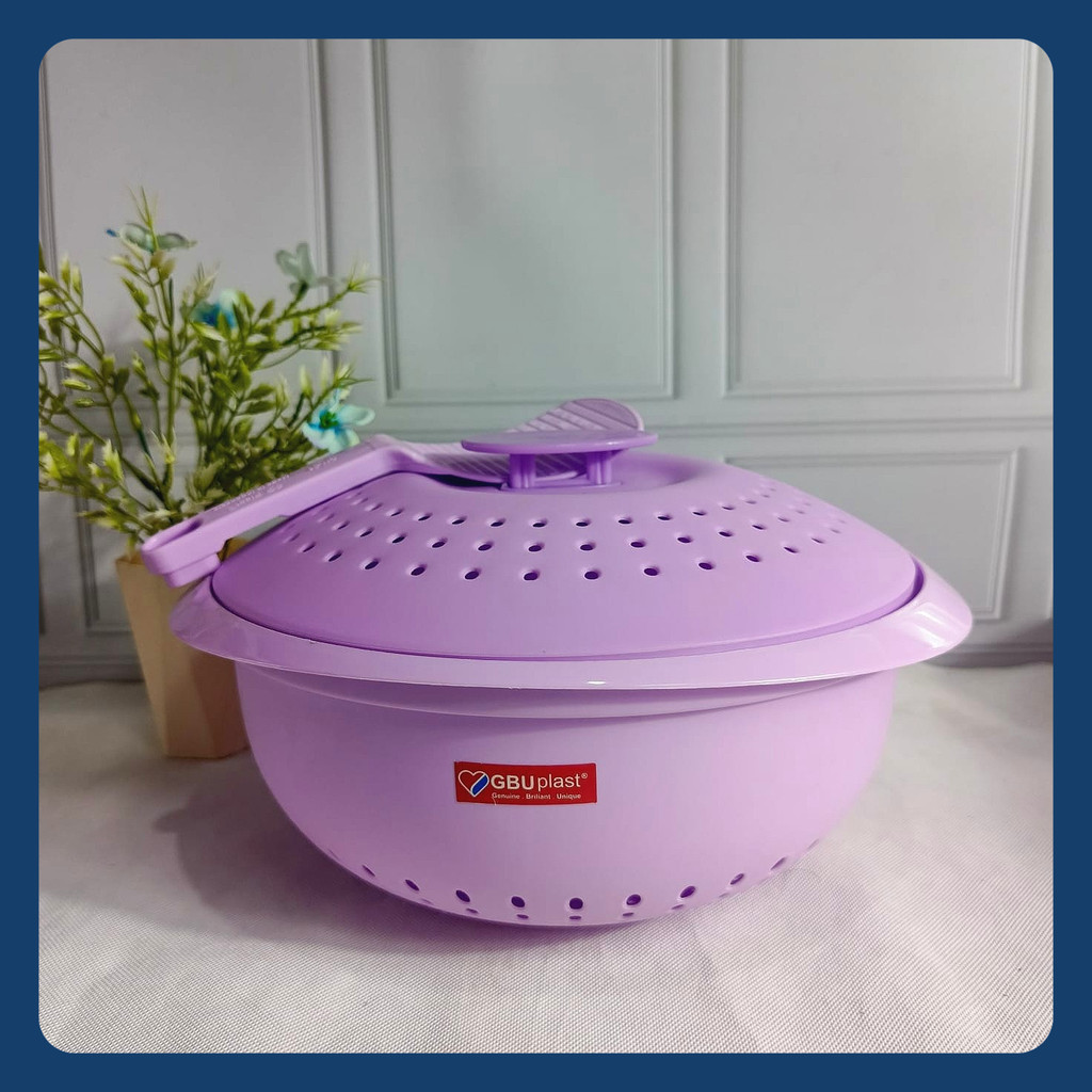 Wakul Nasi Bulat Sangku Nasi Plastik GBU Wadah Ceting Bulat, Tahan Panas & Awet