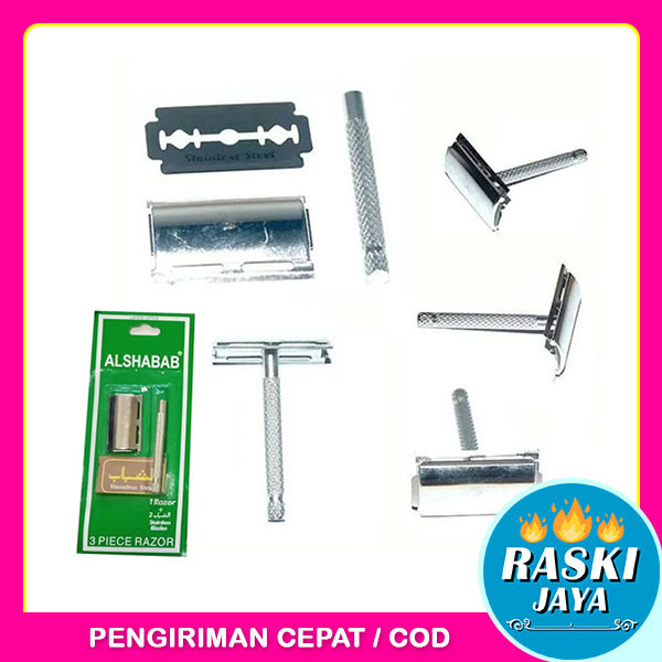 Alat Cukur Besi Original Stainless Steel / Cukuran Kumis Jenggot Jadul / Alat Cukur Kumis Klasik / P