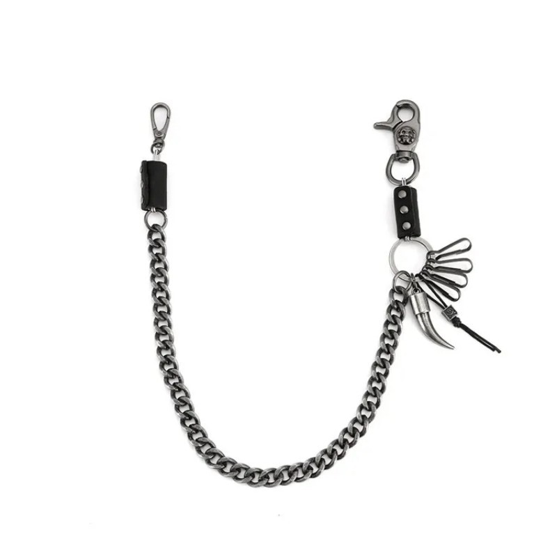 AHS - Rantai Dompet Punk Chain Dompet Dompet Rantai Pria Keren Rantai Celana Gaya Rocker Fashion