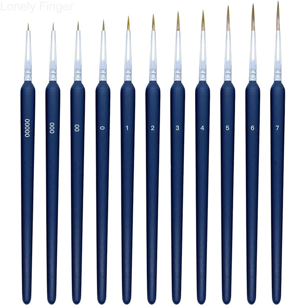 

11Pcs Miniature Paint Brushes, Fine Detail Brush Micro Tiny for Watercolor, Oil, Acrylic, Line Drawing, Scale Model Painting