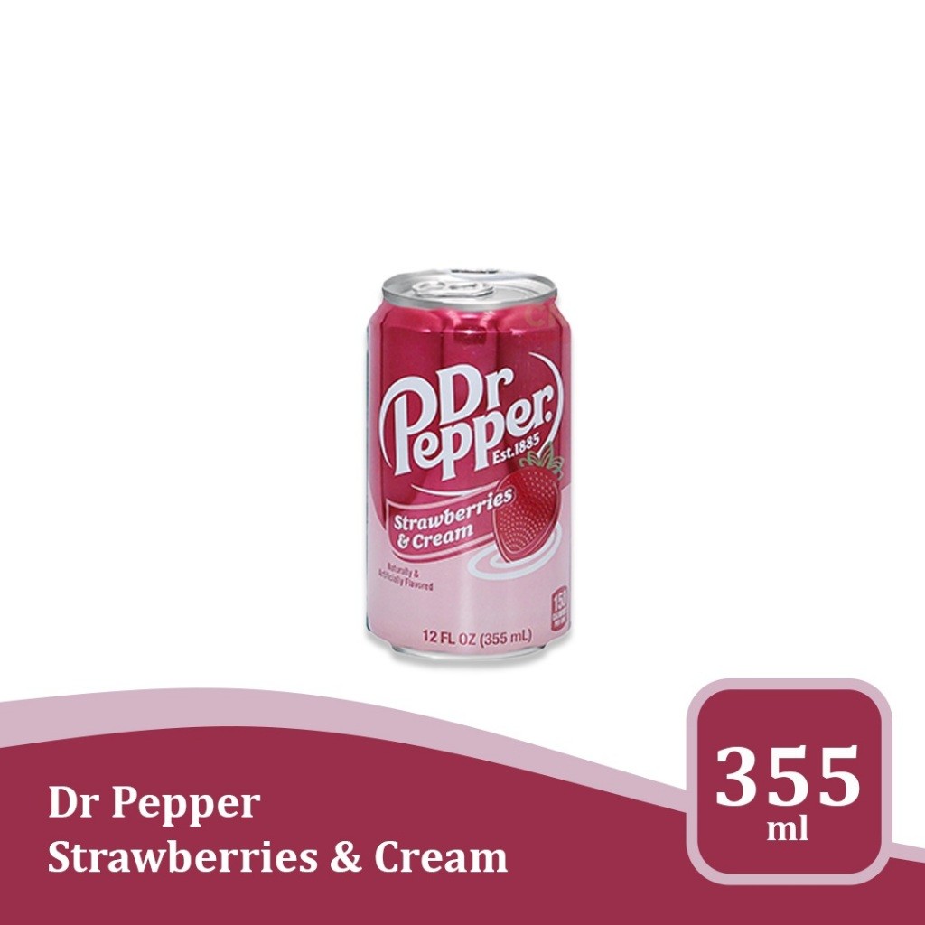 

Dr Pepper Strawberries & Cream 12 fl oz - Minuman impor USA
