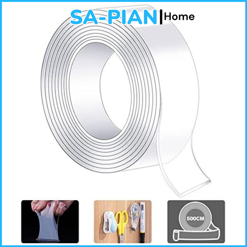 

Double tape nano 3M lebar 2cm lakban nano tape 3 meter double tape bening super