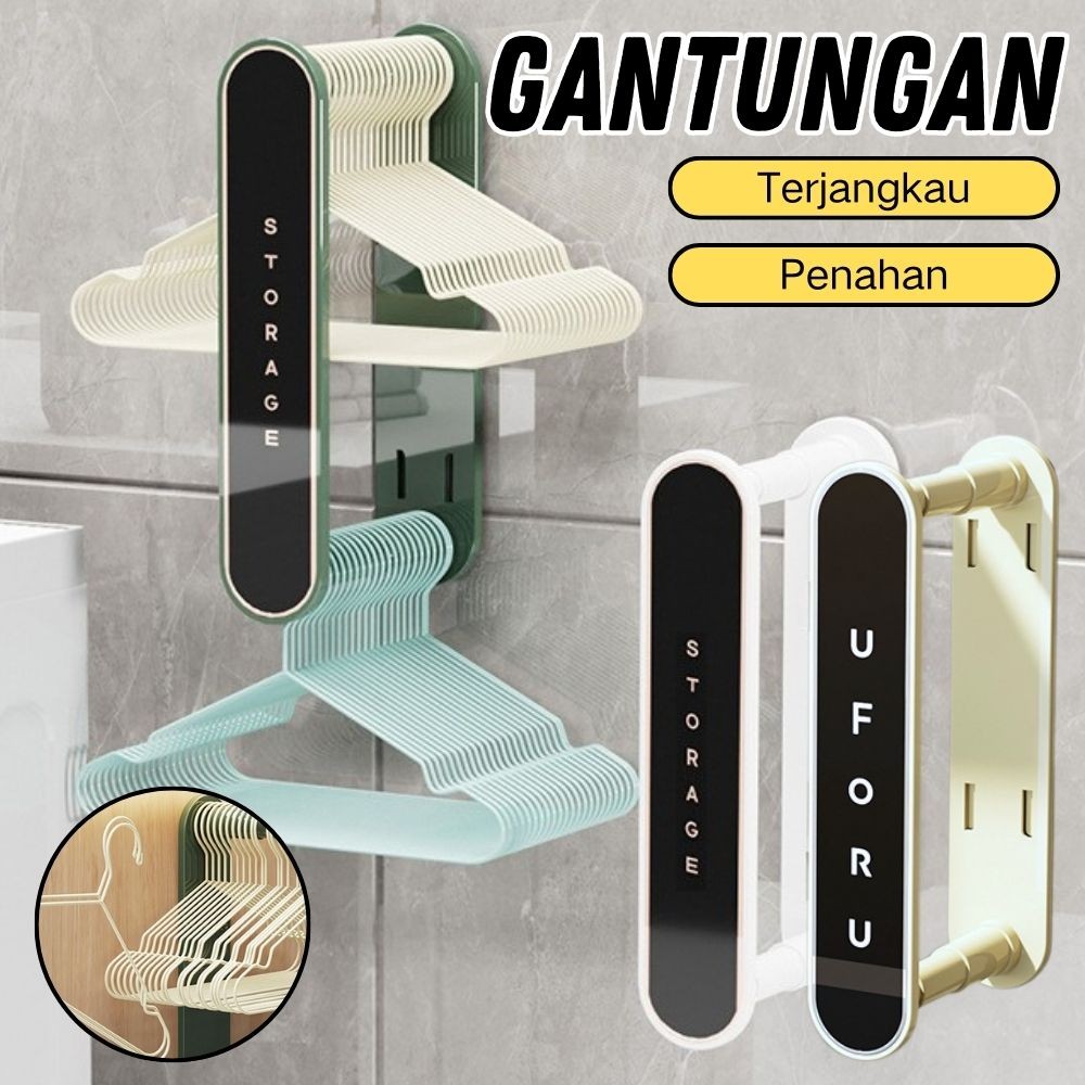Penyimpanan Gantungan Hanger Tempat Baju Teleskopik