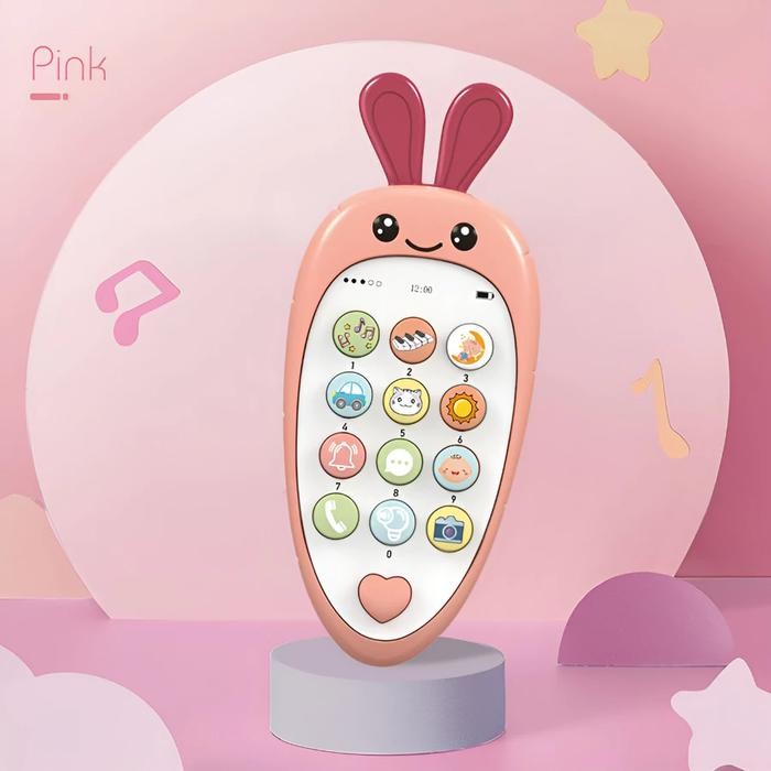 Mainan HP Kelinci Bayi Telepon Musik Edukatif Interaktif Mainan Lampu & Suara Anak Kids Toys Kado Ul