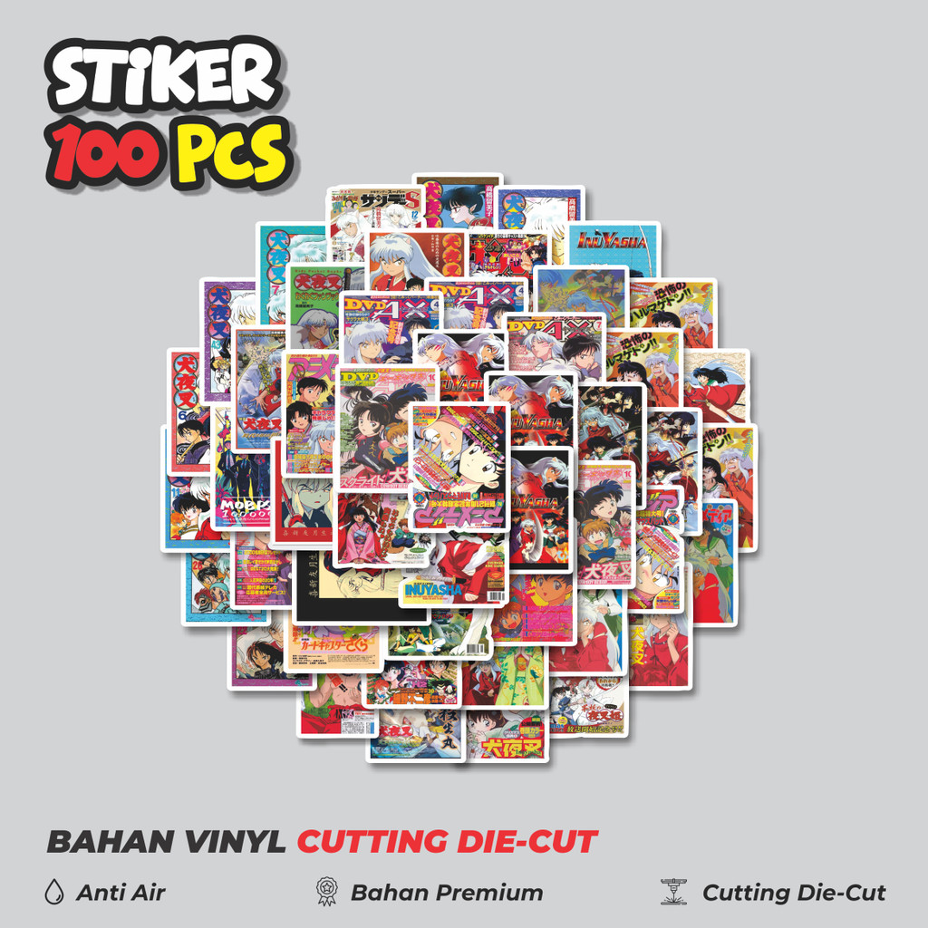 

Terbaru! 50 pcs Stiker Poster Kertas Kraft Desain Anime Jepang Inuyasha Dekorasi Lucu Kreatif untuk Notebook, Skateboard, HP