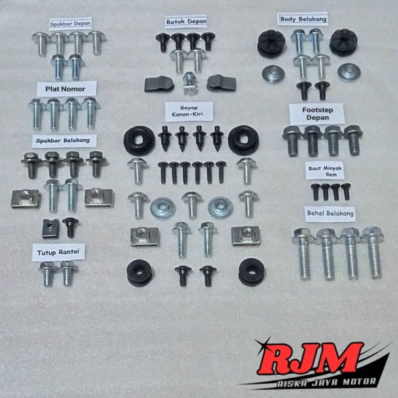 Baut Full Set Cover Bodi Body Honda Sonic 150 R Fi PGM-FI Lengkap