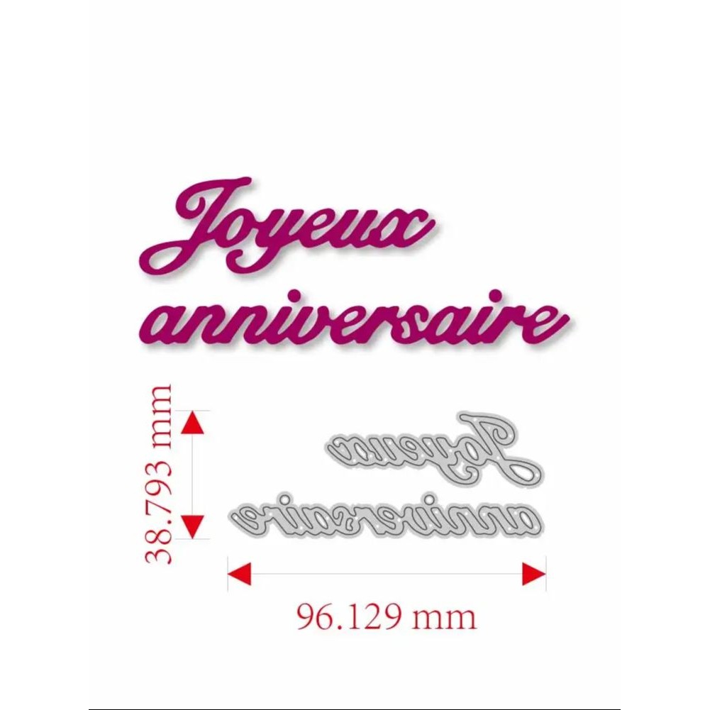 

French Metal Cutting Dies Scrapbook Card Making Happy Birthday Paper Craft Knife Mold Blade Punch Stencils Die Cut