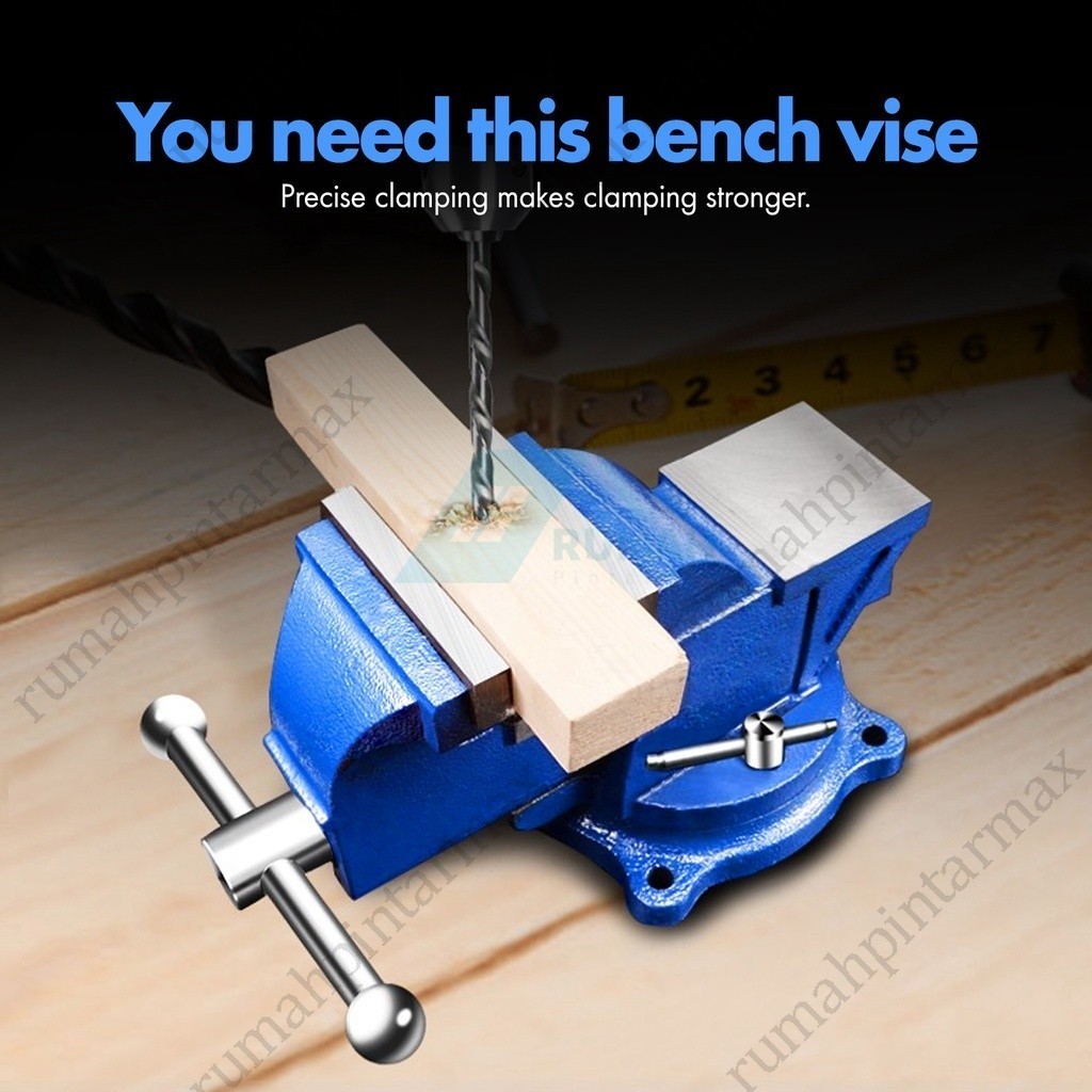 Catok Paron Ragum Besi 3" 4" inch Bench Vice Vise Alat Jepit Co