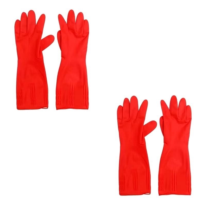 Sarung tangan karet model panjang 38 cm sarung tangan cuci piring Co