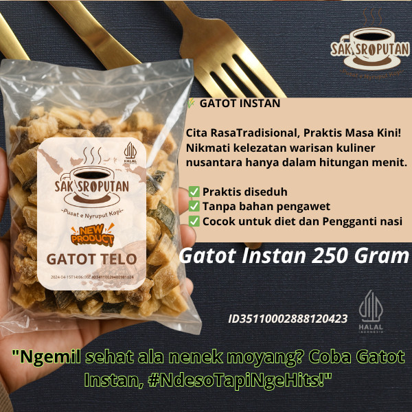 

( SS 01 ) Gatot Instan 250 Gram enak pulen mantap terjamin Gaplek Instan 250 Gram ss01