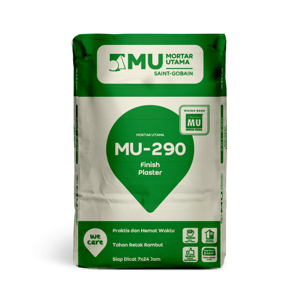 TERMURAH MORTAR UTAMA MU-290 FINISH PLESTER 40KG