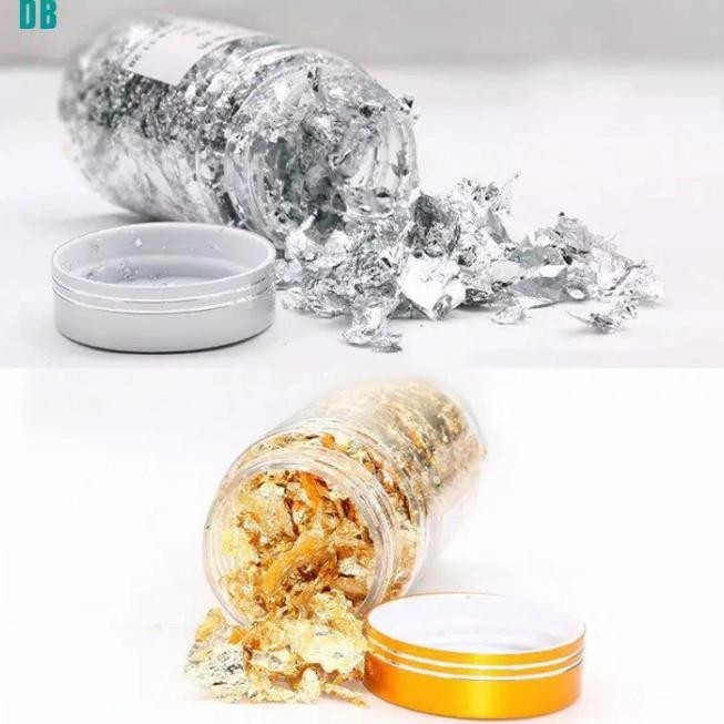 

NG JUMBO EDIBLE SHEET LEAF GOLD LEAF FLAKES 24K GOLD 5g - SilverNG