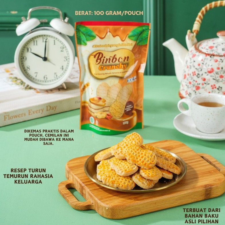 

Binbon Kue Kacang Garing Pouch Bites 100 Gr kue jadul
