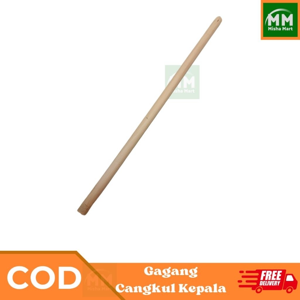 Gagang cangkul kepala panjang 100 cm diameter 3cm bahan kayu mahoni ~MM