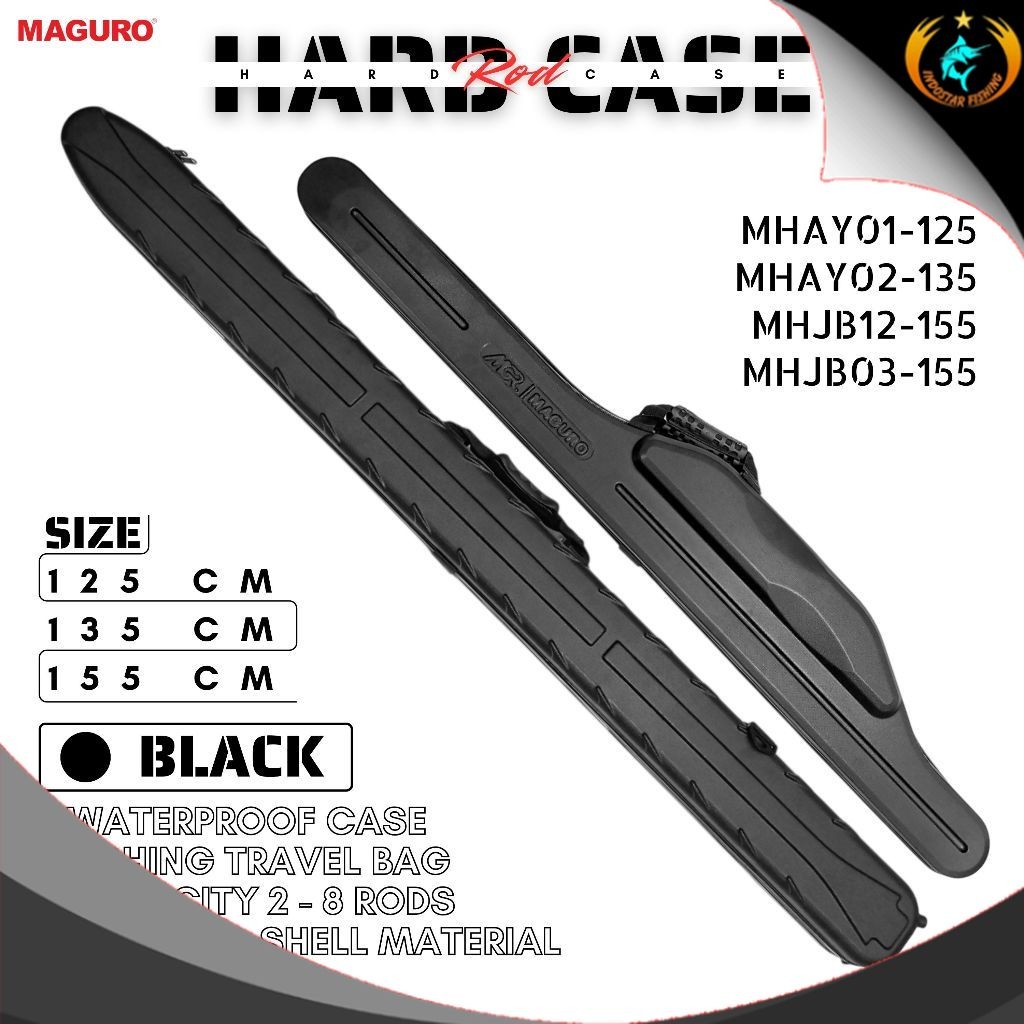 Indostar Surabaya Tas Joran Koper MAGURO Hard Rod Case 125 135 155 cm ABS Hard Shells Tas Pancing Tr