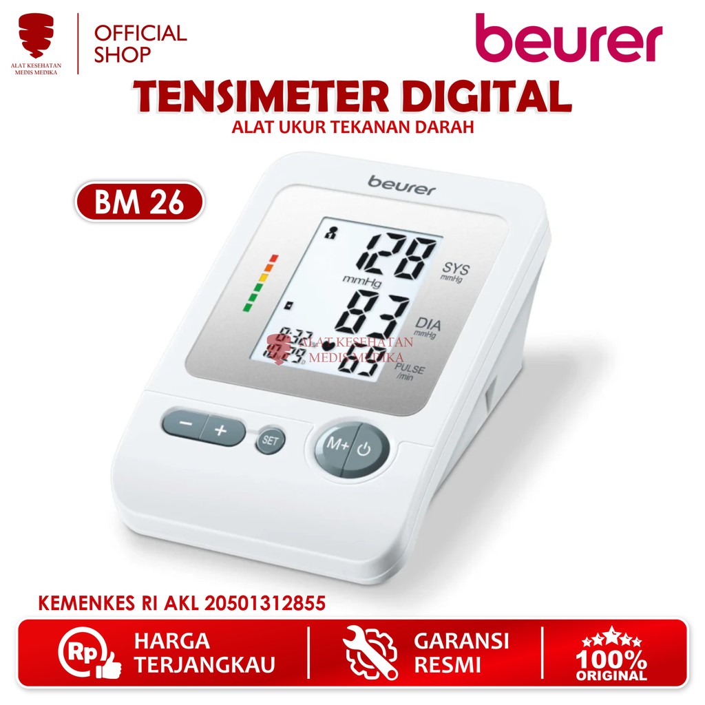 Tensimeter Digital BM 26 Beurer Alat Ukur Tensi Meter Tekanan Darah Medis