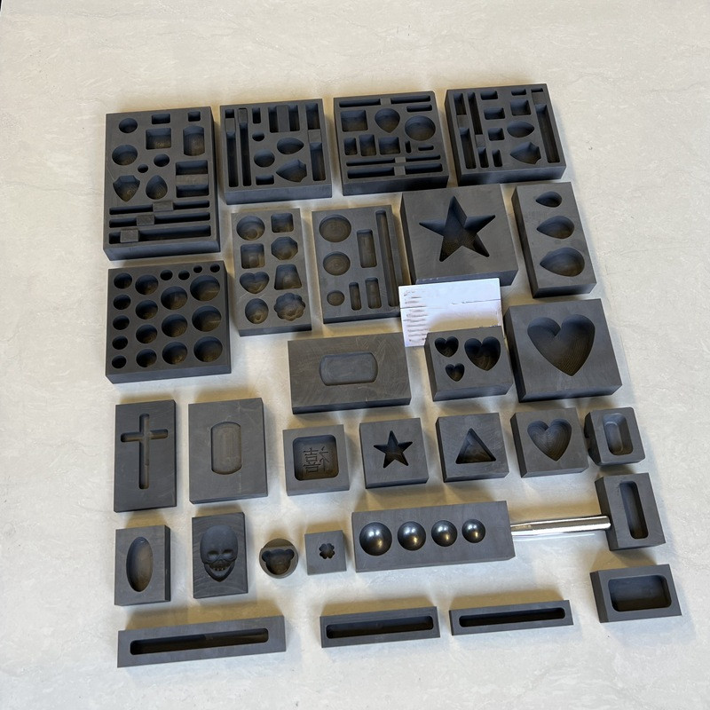 

Multi-specification shaped graphite oil bath ingot mould porous graphite oil bath for gold, silver and copper jewellery tools