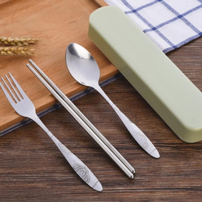 Alat Makan / sendok lunch box Sendok Set - Kuning