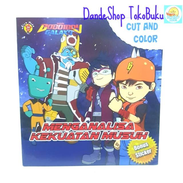 Boboiboy - Buku Anak Cut and Color - Bonus Stiker - Menggunting dan Mewarnai boboi boy