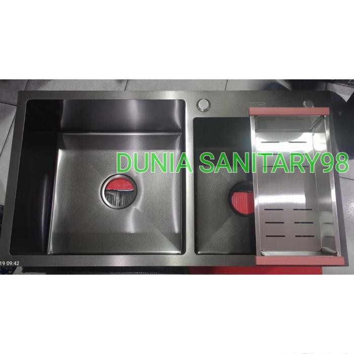 KITCHEN SINK BOLZANO 8245 BLACK Bak cuci piring MILAN black Hitam berkualitas